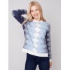 Jacquard Sweater with Zig Zag Design - Snowflake