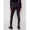 Twill Pants with Side Zipper - Black