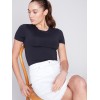 Short-Sleeved Super Stretch Top - Black