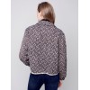 Chevron Tweed Short Jacket - Navy