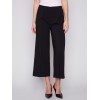 Cropped Wide Leg Pants - Black