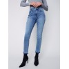 Cuffed Hem Jeans - Medium Blue