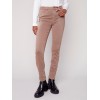 Cuffed Hem Twill Jeans - Truffle