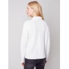 Ottoman Cotton Funnel Neck Sweater - Ecru