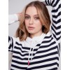 Ottoman Cotton Funnel Neck Sweater - Nautical