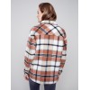 Plaid Flannel Shirt Jacket - Cider