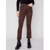 Printed Bootcut Stretch Twill Pants - Cheetah