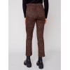 Printed Bootcut Stretch Twill Pants - Cheetah