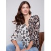 Printed Crinkle Georgette Blouse - Damask