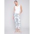 Printed Crinkle Jogger Pants - Summer Leaf