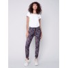 Printed Suede Crinkle Jogger Pants - Paisley