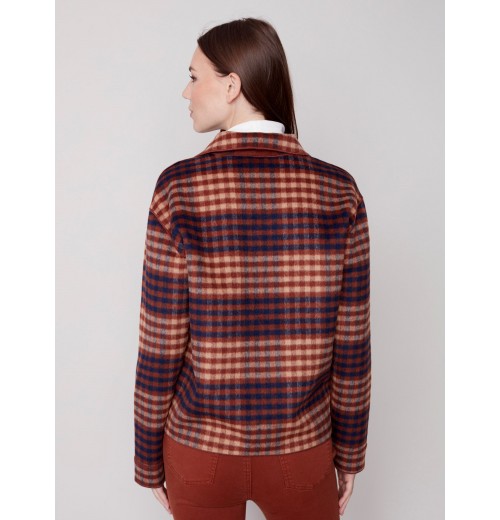 Reversible Plaid Jacket - Cinnamon