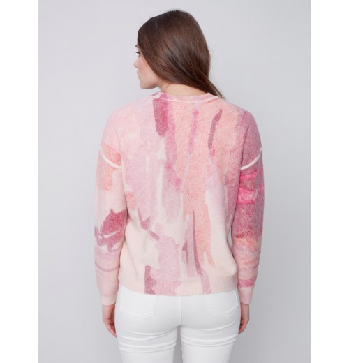 Reversible Printed Sweater - Orchid