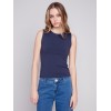 Sleeveless Super Stretch Top - Navy