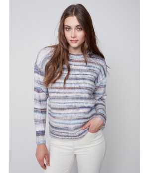 Space Dye Pull-Over Sweater - Spruce