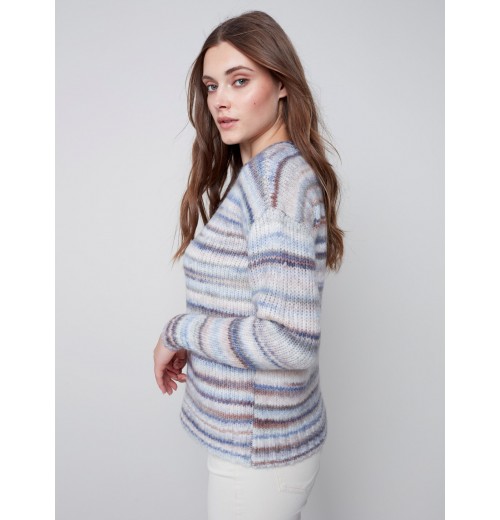 Space Dye Pull-Over Sweater - Spruce