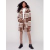 Straight Cut Bouclé Knit Coat - Powder