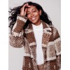 Straight Cut Bouclé Knit Coat - Powder