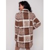 Straight Cut Bouclé Knit Coat - Powder