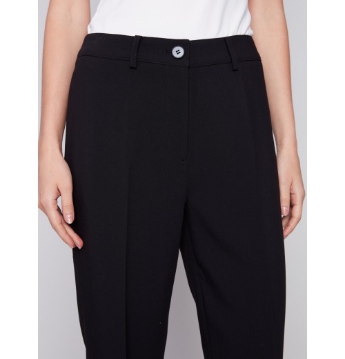 Straight Leg Pants - Black