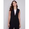 Tailored Blazer Vest - Black