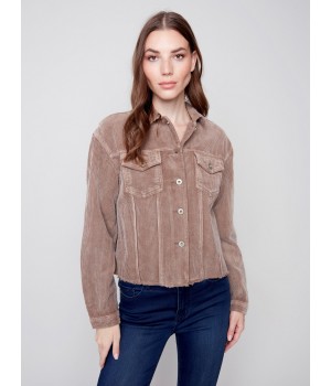 Washed-Out Corduroy Jacket - Truffle